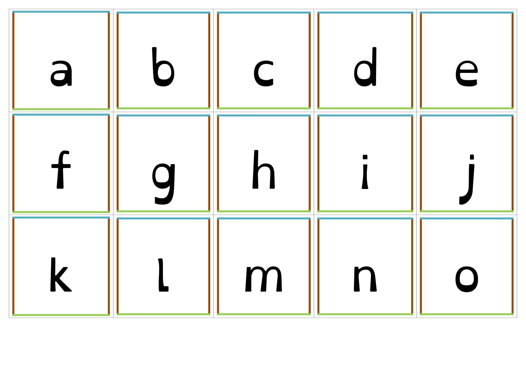 étiquettes lettres alphabet