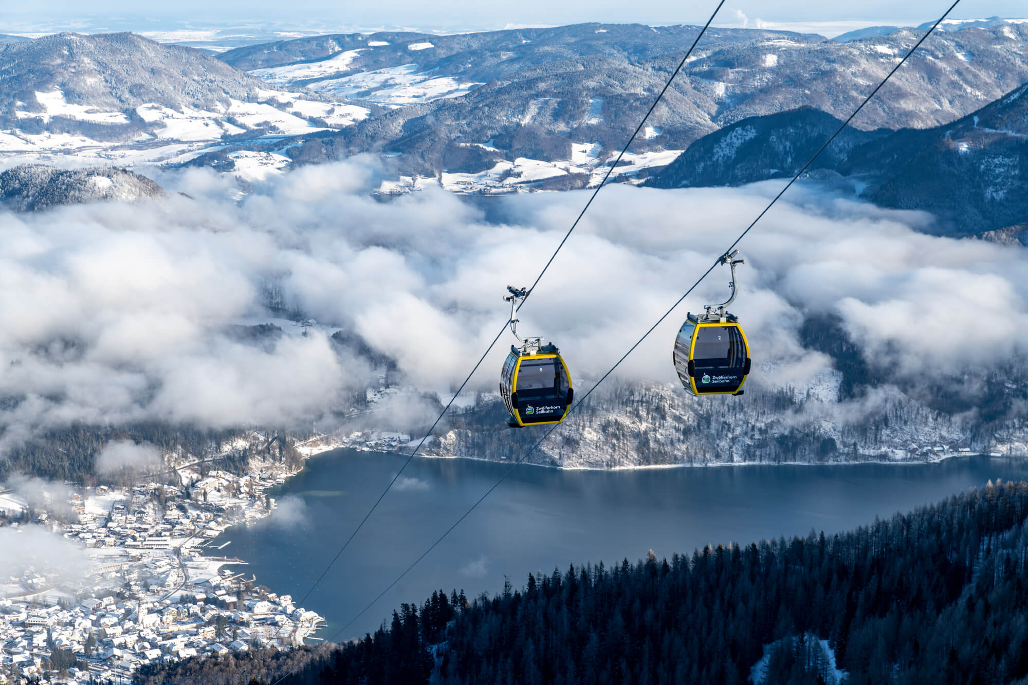 Zwölferhorn am Wolfgangsee im Winter