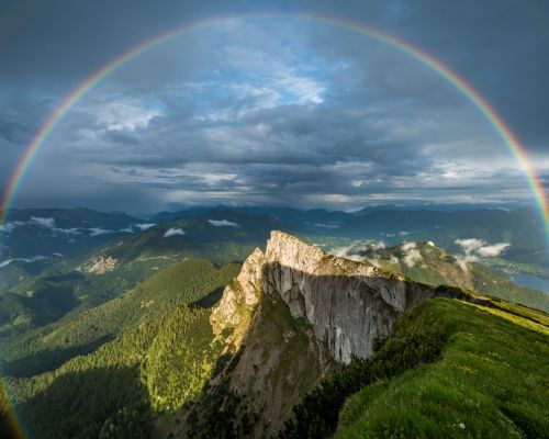 Bergpanorama vom Schafberg in St. Wolfgang