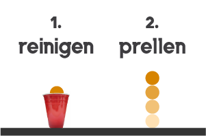 Beer Pong Wurfvorbereitung