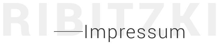 Impressum Tobias Ribitzki