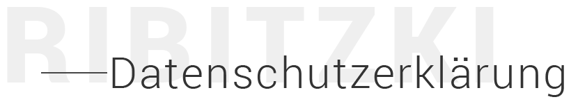 Datenschutzerklärung Tobias Ribitzki