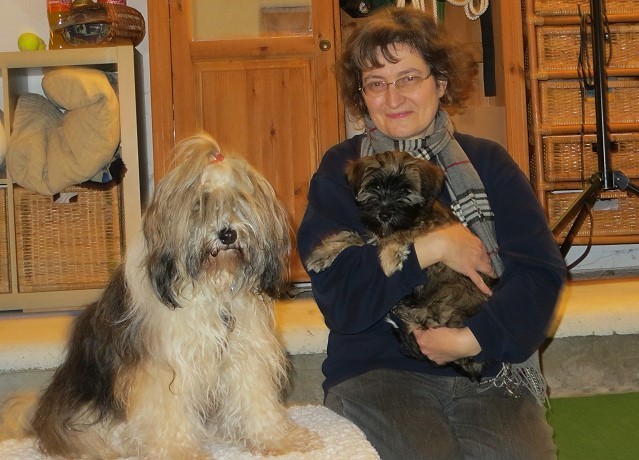 Milka, Femi und Frauchen in der Hundeschule DogFidence - Februar 2014