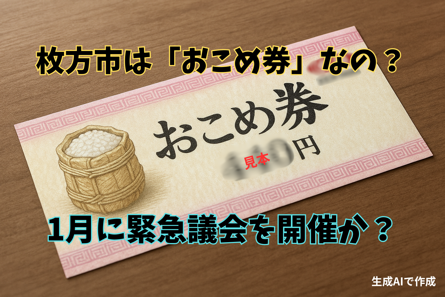 枚方市の「おこめ券」が決まらないという記事が1位に！枚方市民の関心事〜2025年12月ブログ記事