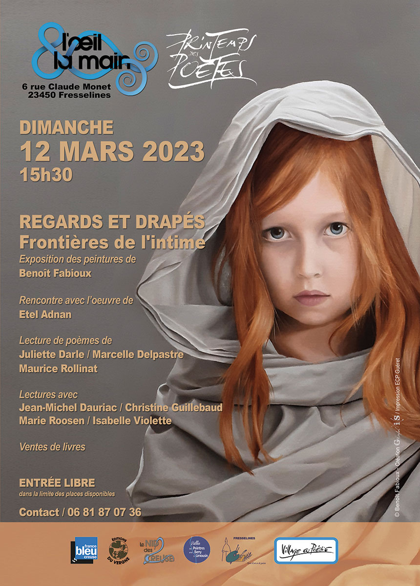 Le printemps des poètes de l'Oeil et la main au Nid des 2 Creuse Mars 2023 à Fresselines.