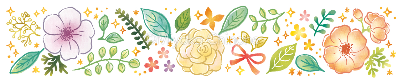 華やかな花のイラスト