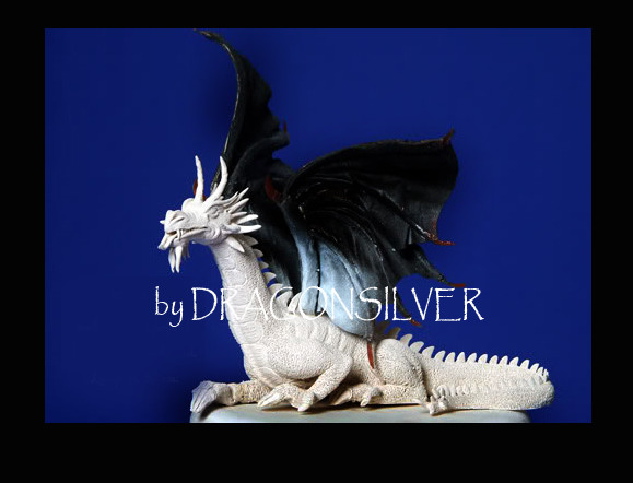Keramik Drachen mit beweglichen Flügeln,Ton ca. 30 cm lang