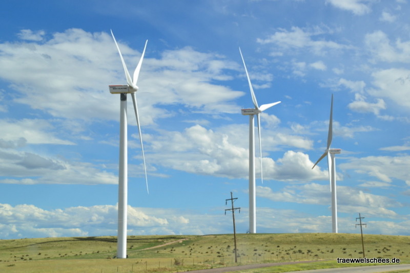 Einer der wenigen Windparks, die wir bisher gesehen haben