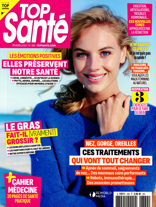 Interview de Gaëlle Piton, sophrologue à Taverny dans le magazine Top Santé (février 2023)