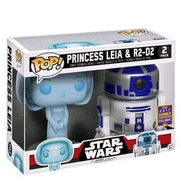 Star Wars HOLOGRAPHIC PRINCESS LEIA / R2-D2 2 Pack SDCC 2017