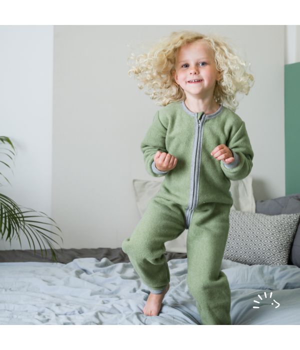 Pyjama bébé et enfant en laine bio - une pièce - Cosilana