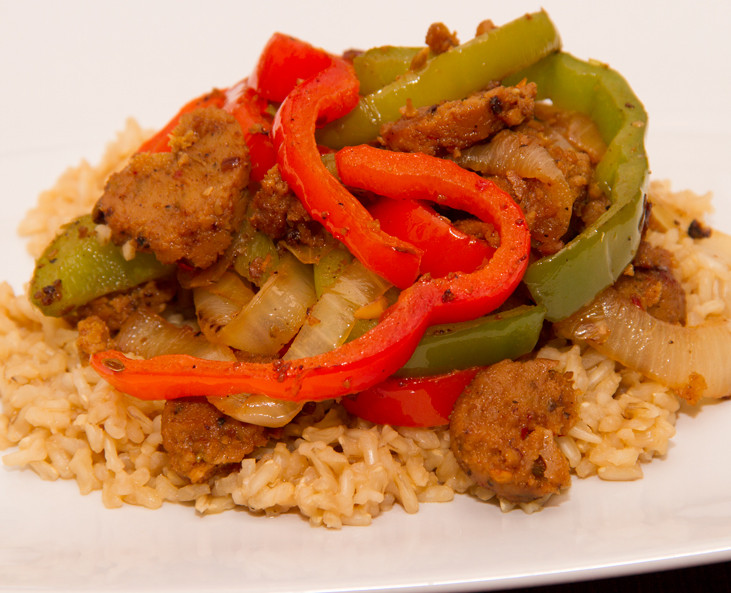 Vegan Sausage and Peppers VEGANesp