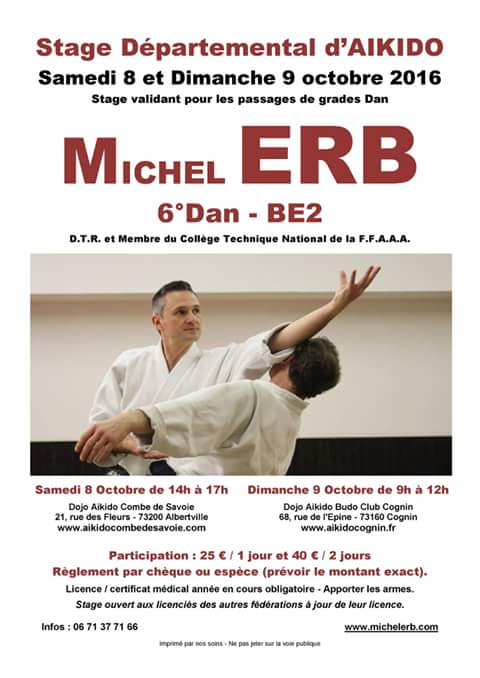 Stage Michel Erb Albertville et Cognin oct 2016