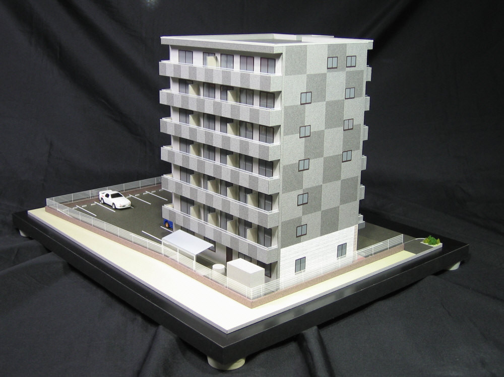 1/100店舗+アパート模型 - 建築模型の館
