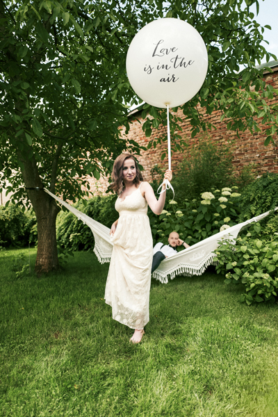 Love is in the Air. Und weitere Riesenballons für Hochzeit und Liebe.