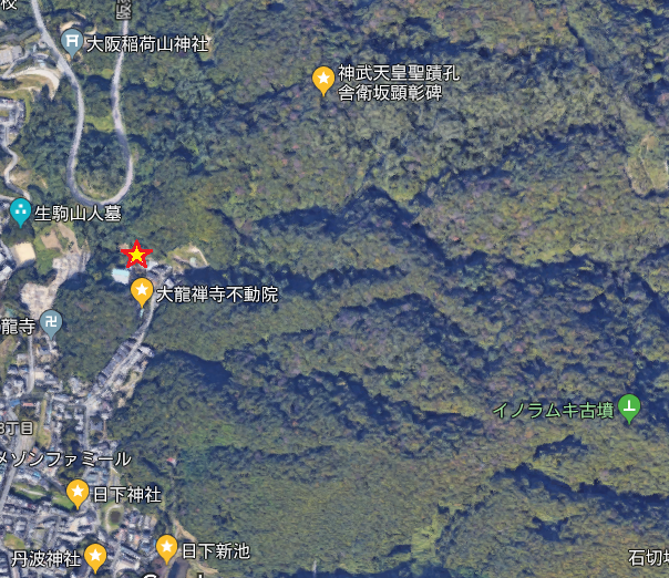 日下山周辺地図(筆者加工)