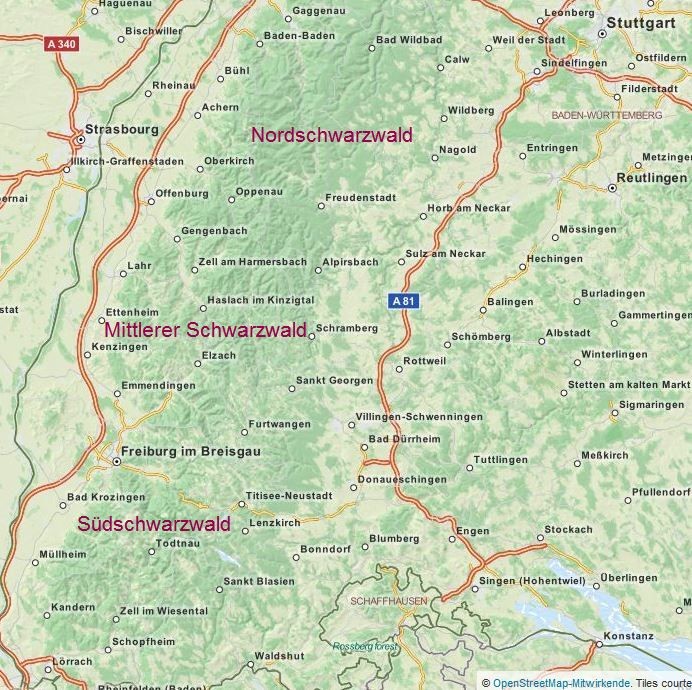 Karte - Heimat Mittlerer Schwarzwald