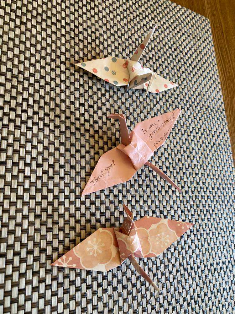 お別れの折り鶴