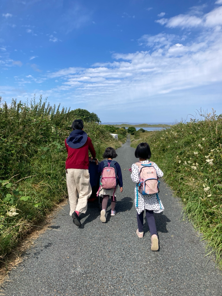 ベビーカーで海まで散歩