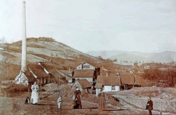 Bergwerk Berghaupten (Ortenau) um 1900.