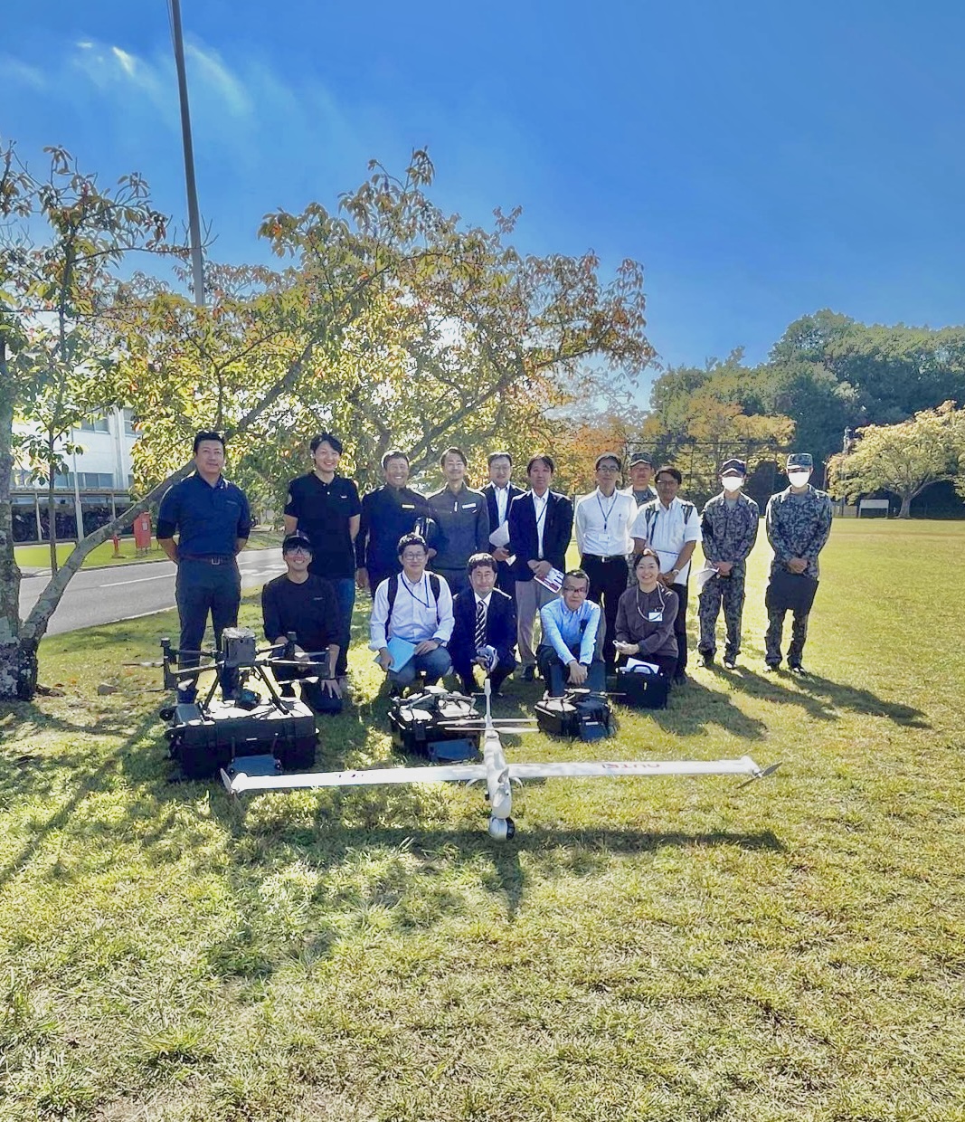 航空自衛隊奈良基地で弊社所有の固定翼無人航空機のデモ飛行