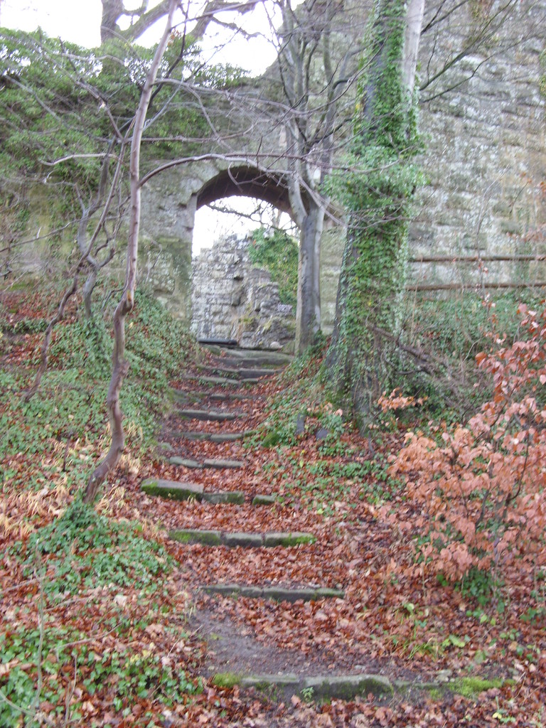 Haupttor mit Zugang, Ansicht vom Burggraben