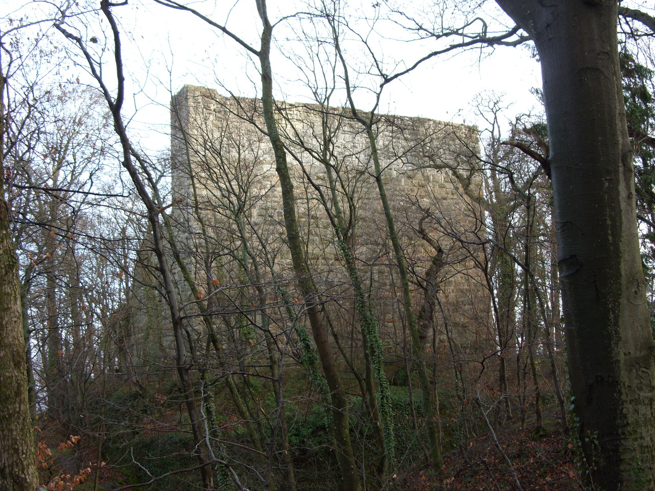 Schildmauer von Süd, Ansicht von der ehemaligen Vorburg