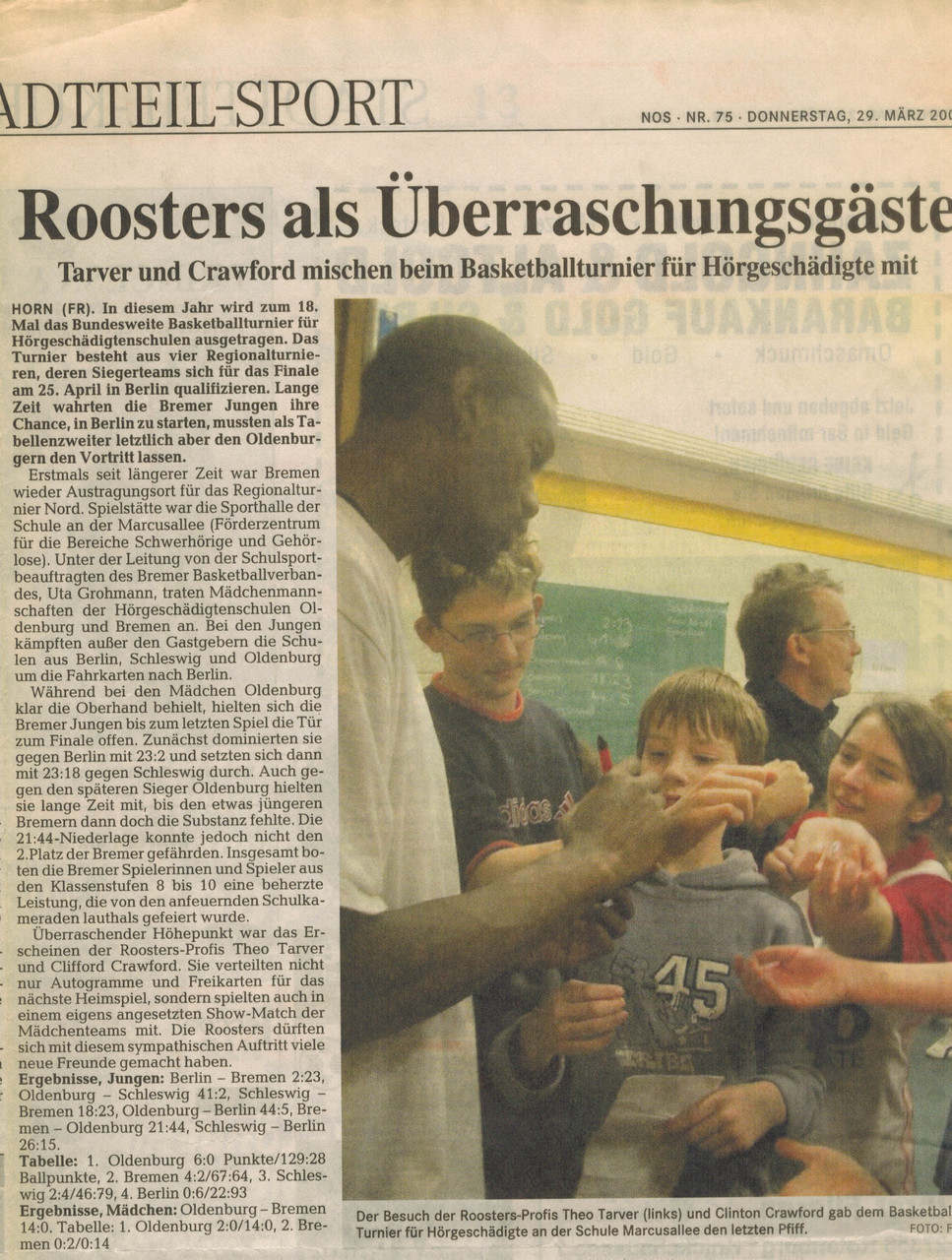 2007:Pressebericht über das Regionalturnier Nordost in Bremen