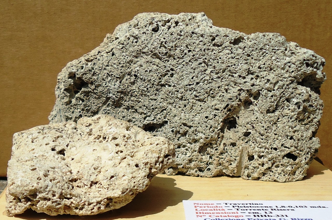 TRAVERTINO = Pleistocene 1.8- 0.103 mda. (Torrente Risera)