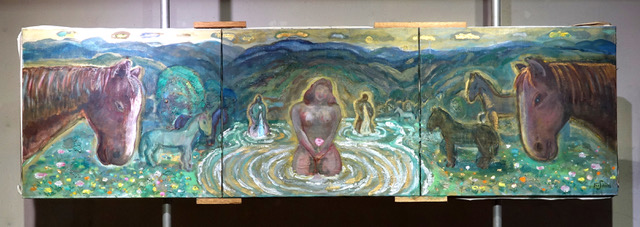 井上幾深 増殖絵画油彩