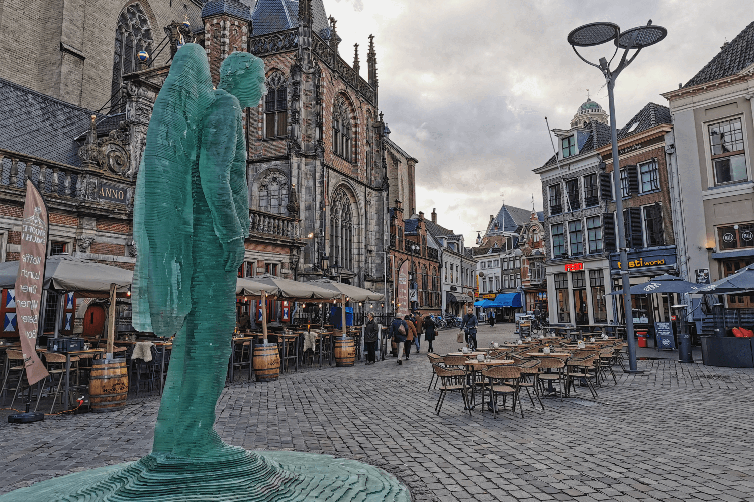 Beliebtes Fotomotiv auf dem Marktplatz von Zwolle