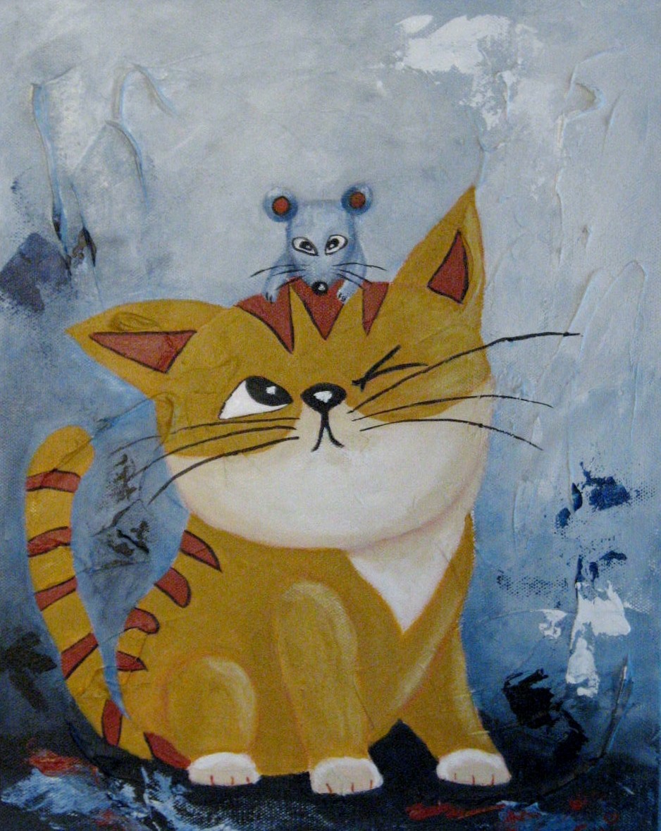 Coucou,Grandeur:14x11,Techniques mixtes,Vendu.