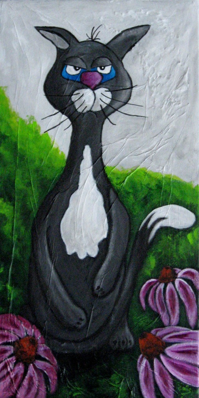 Fleurs de Zénon,Grandeur:24x12,Acrylique et laqué,Vendu.
