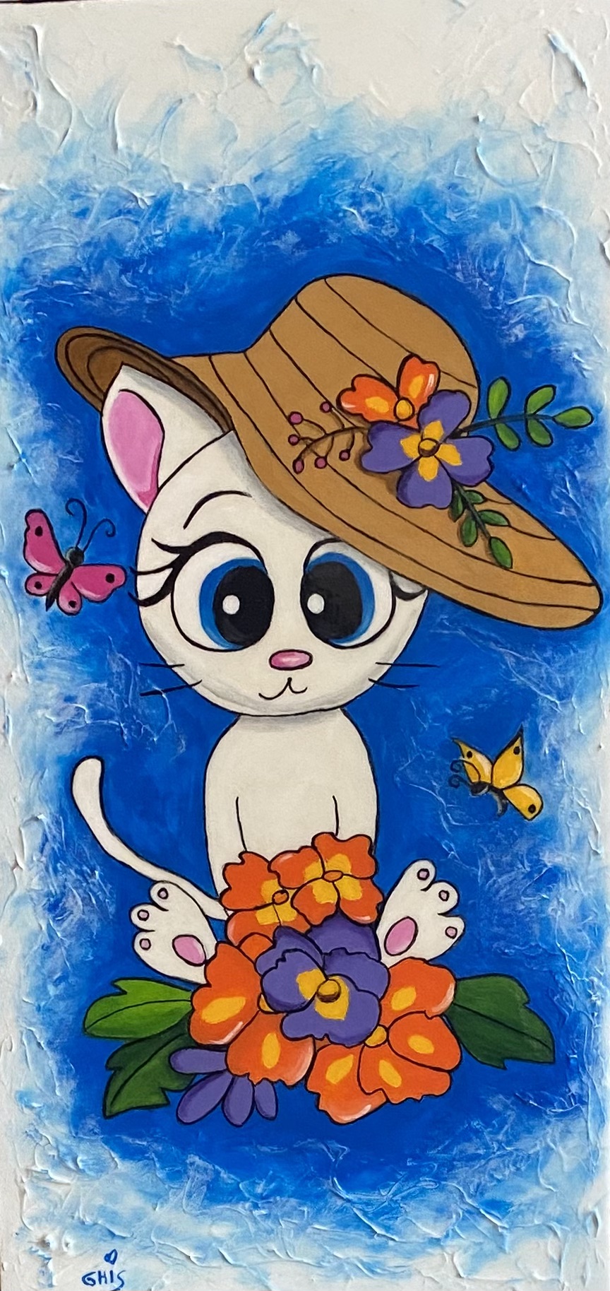 Si le chapeau te fait,Grandeur:24x12,Techniques mixtes,Prix sur demande