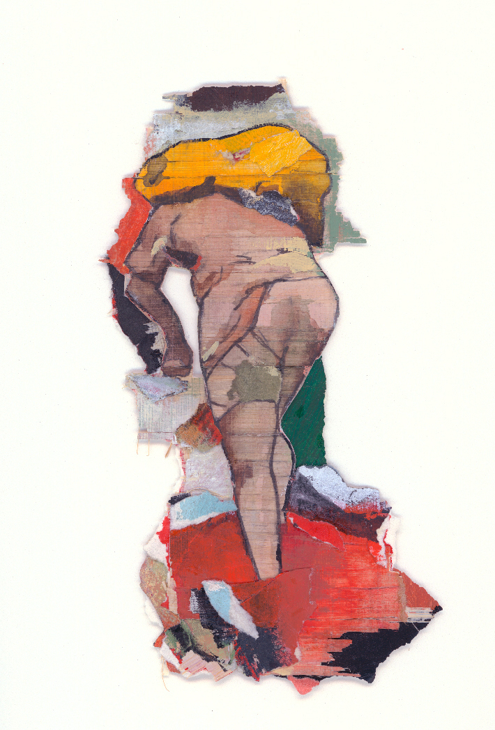 Départ II, 1997, 27 x 12 cm - 9.5" x 5", techniques mixtes sur papier - mixed media on paper.