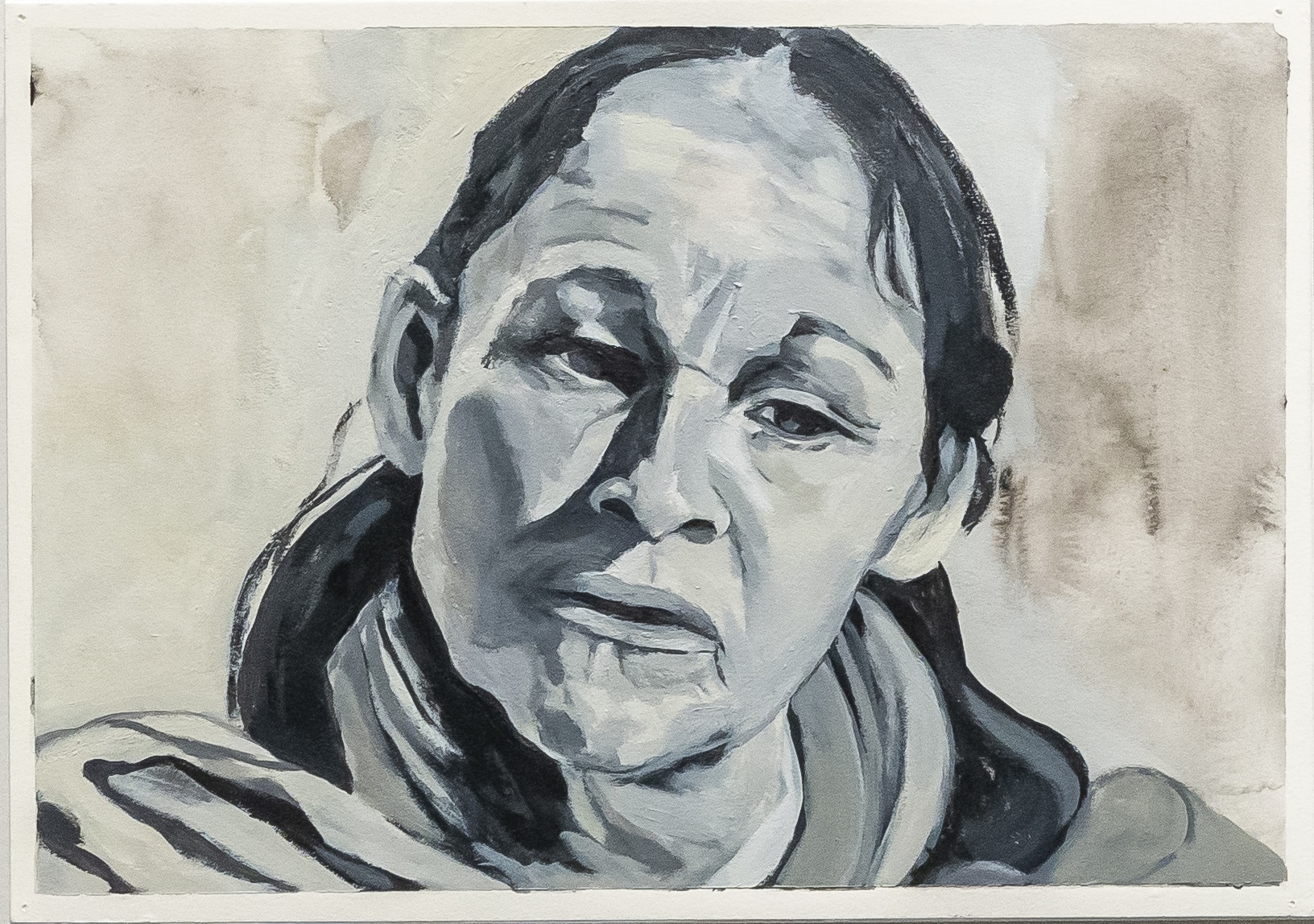 Joséphine Bacon, 2023, 24 cm x 34 cm, techniques mixtes sur papier marouflé sur bois - 13.5" x 9.5", mixed medias on paper mounted on wood.