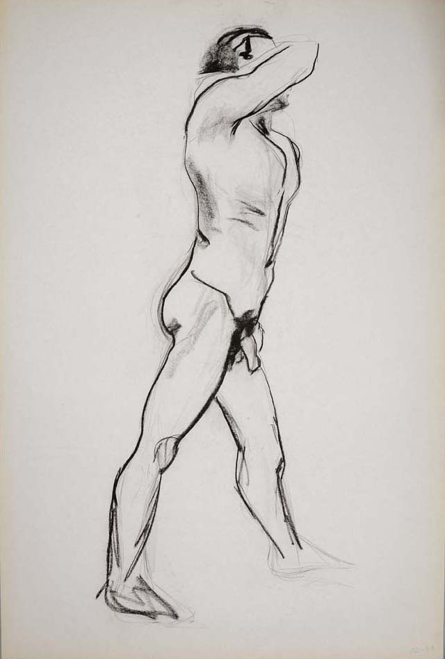 1999, #40, fusain sur papier, 61 x 91 cm. - Charcoal on paper, 24 x 36 