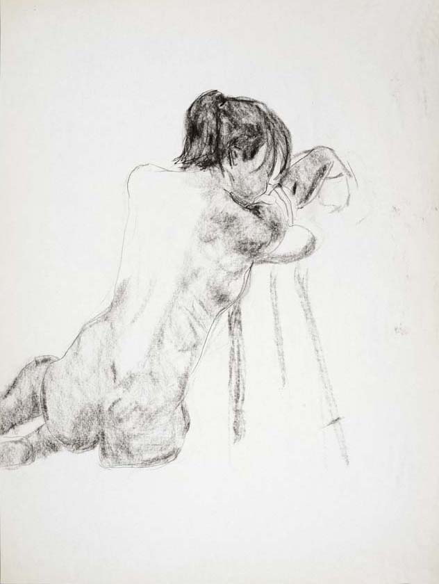 1985, #65, fusain sur papier, 45 x 61 cm. - Charcoal on paper, 18 x 24