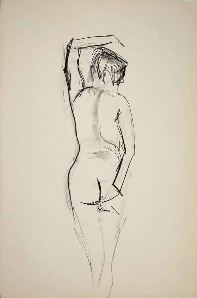 1999, #44, fusain sur papier, 61 x 91 cm. - Charcoal on paper, 24 x 36 