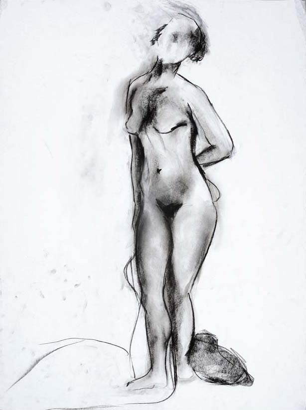 #83, fusain sur papier, 45 x 61 cm. - Charcoal on paper, 18 x 24