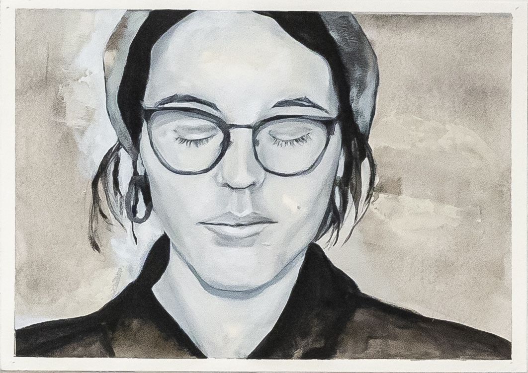 Marie-Andrée Gill, 2023, 24 cm x 34 cm, techniques mixtes sur papier marouflé sur bois - 13.5" x 9.5", mixed medias on paper mounted on wood.