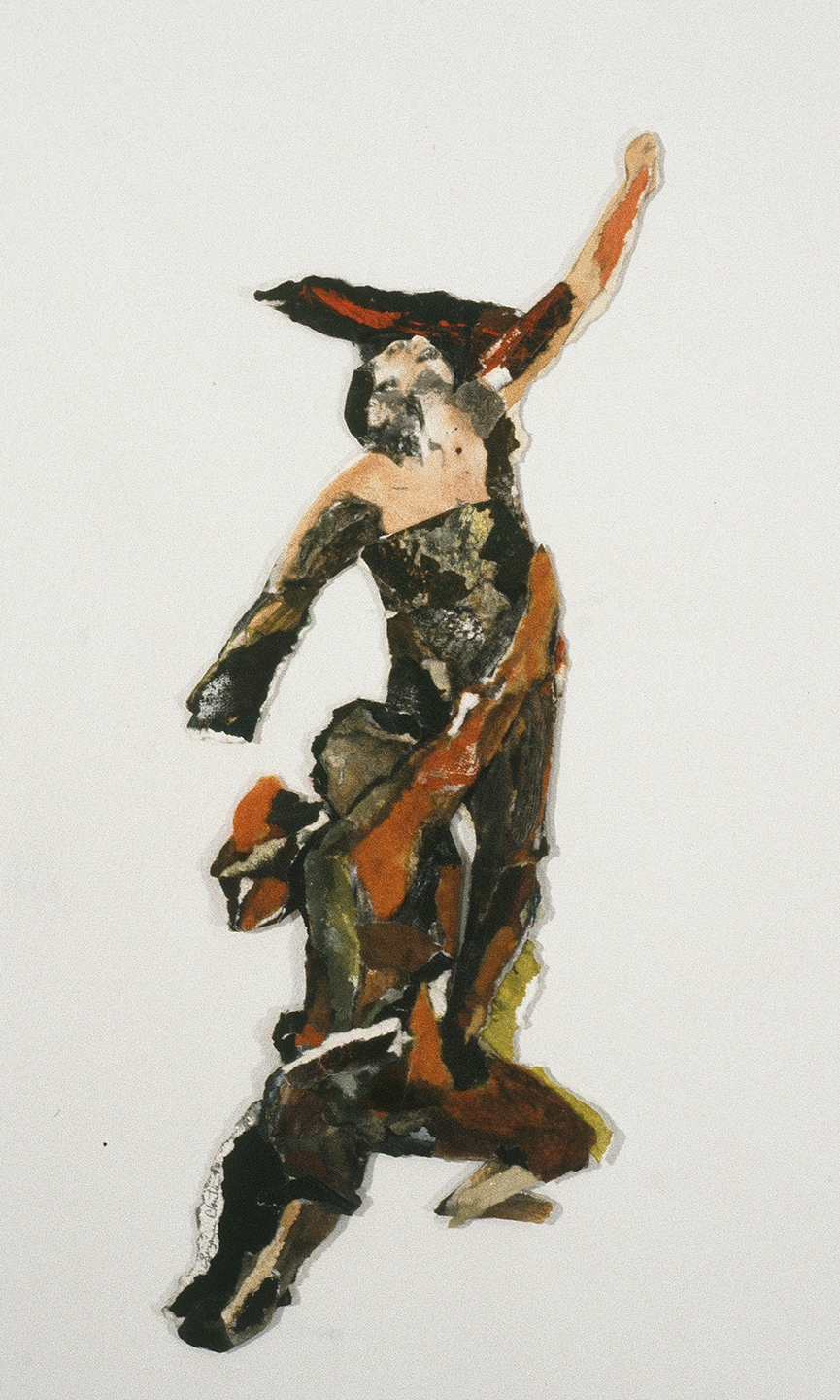 Tel est le chant de celui qui voulait toucher le soleil VI, 1992, 32 x 16 cm, techniques mixtes sur papier. Collection privée.