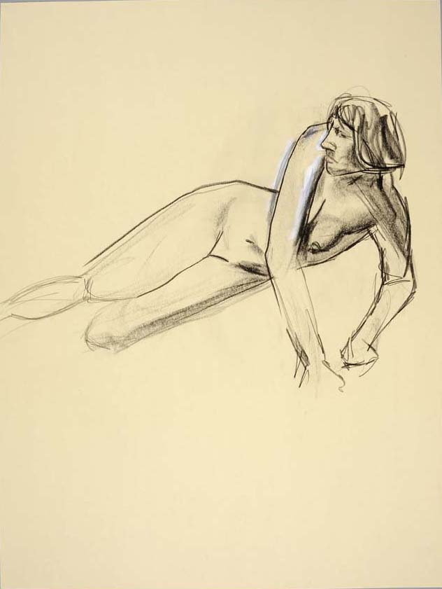  #72, fusain sur papier, 45 x 61 cm. - Charcoal on paper, 18 x 24