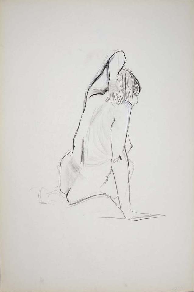 1999, #38, fusain sur papier, 61 x 91 cm. - Charcoal on paper, 24 x 36 