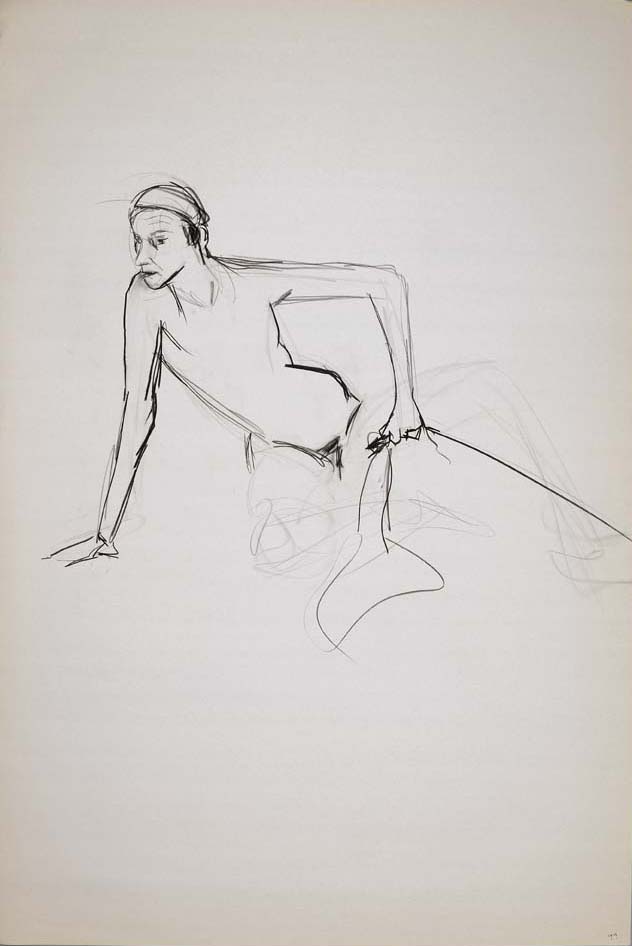 1999, #51, fusain sur papier, 61 x 91 cm. - Charcoal on paper, 24 x 36 