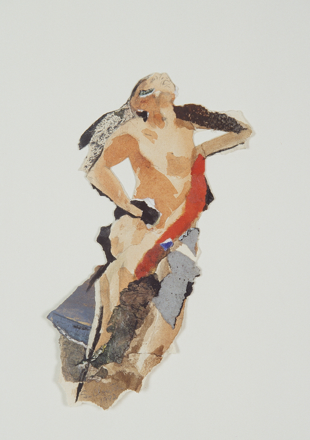 Tel est le chant de celui qui voulait toucher le soleil III, 1992, 22 x 14 cm, techniques mixtes sur papier. Collection privée.
