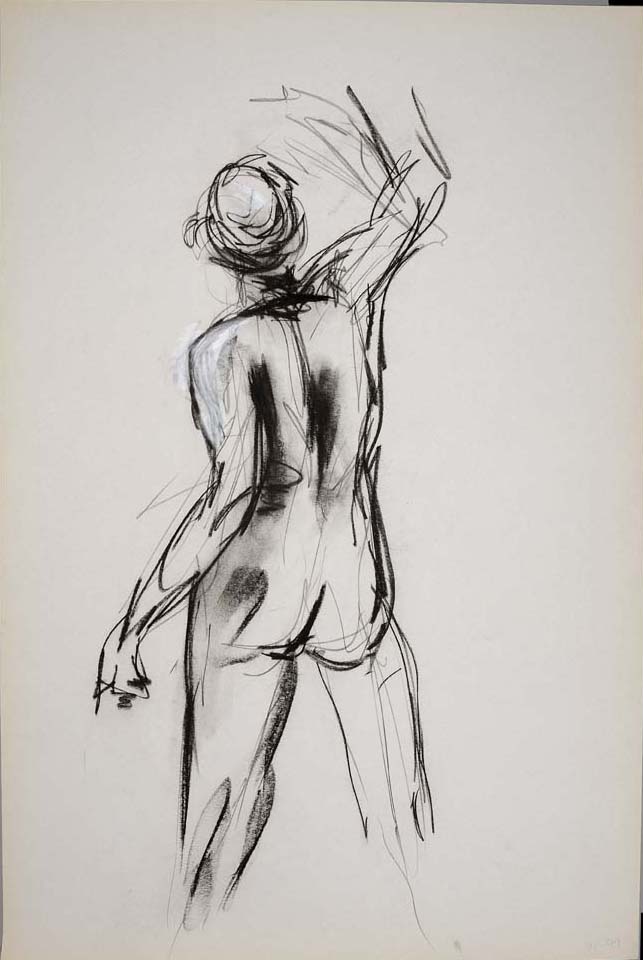 2010, #26, fusain sur papier, 61 x 91 cm. - Charcoal on paper, 24 x 36 