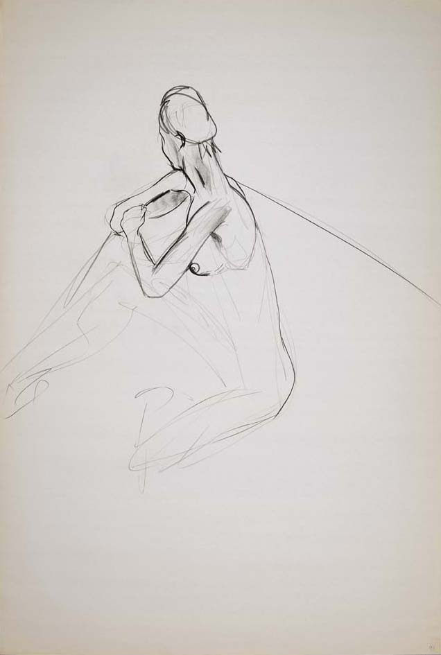 1999, #50, fusain sur papier, 61 x 91 cm. - Charcoal on paper, 24 x 36 