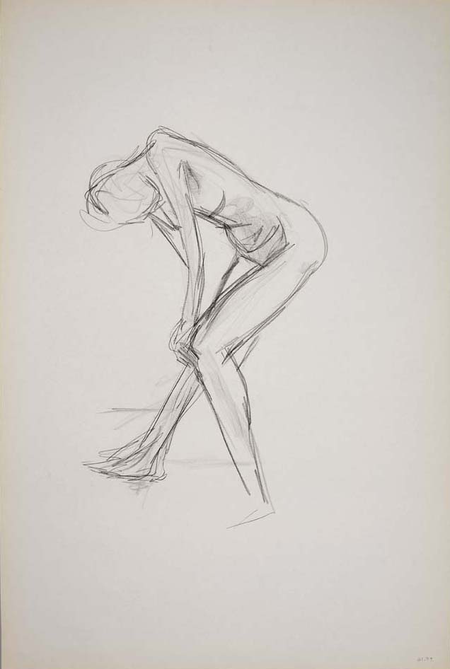 1999, #34, fusain sur papier, 61 x 91 cm. - Charcoal on paper, 24 x 36 