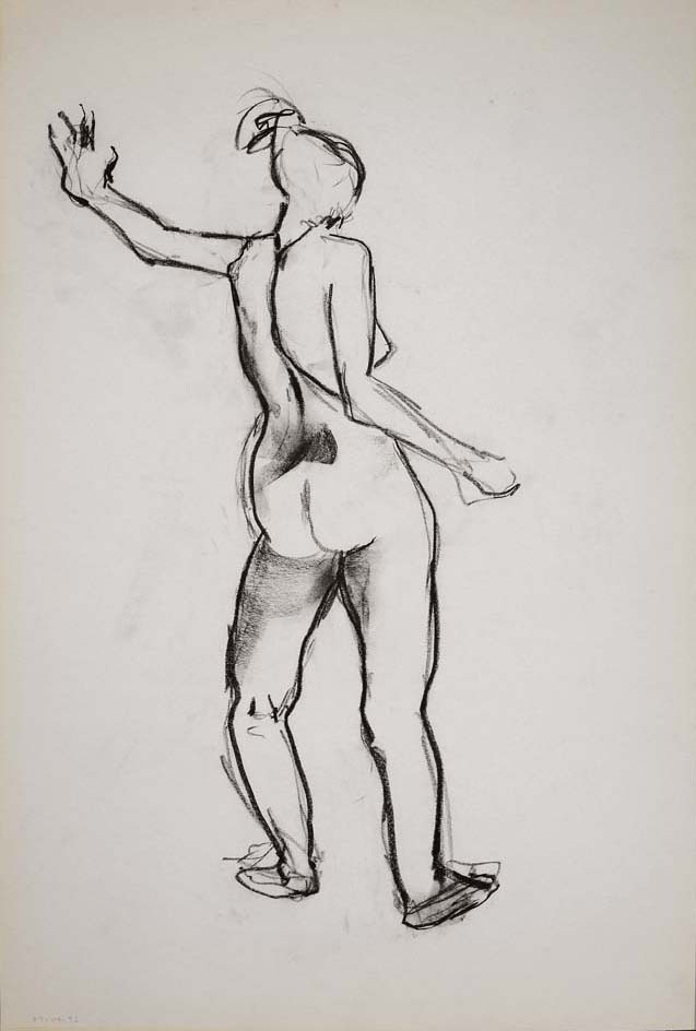 1996, #58, fusain sur papier, 61 x 91 cm. - Charcoal on paper, 24 x 36 